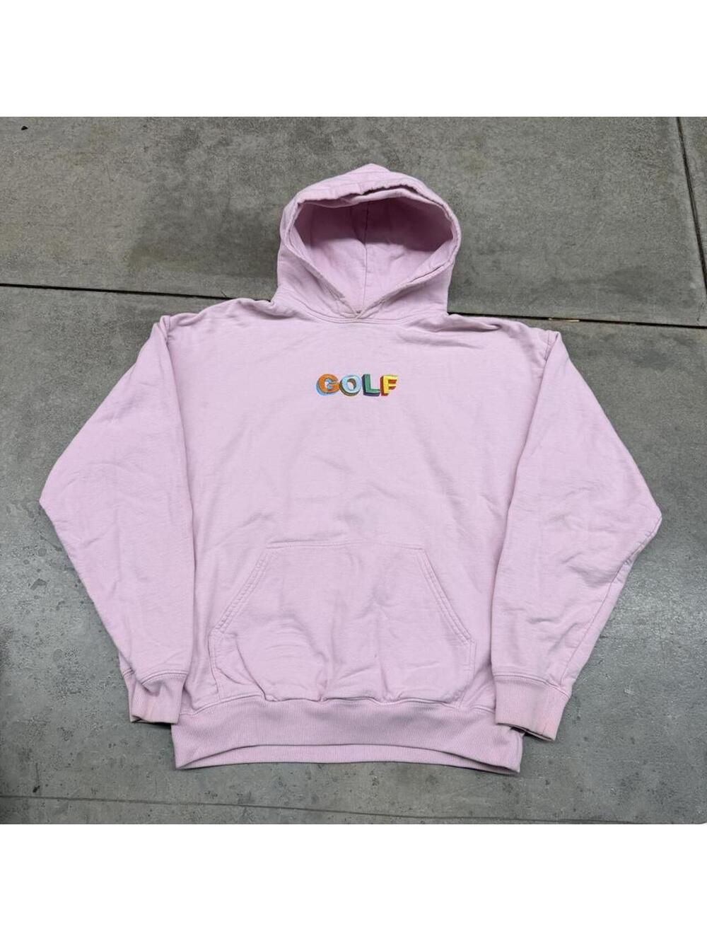 golf wang pink spell out tyler the creator hoodie size medium